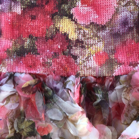 GORGEOUS sequinned and tule floral dress - Picture 2 of 2